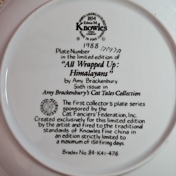 Amy Brackenbury's Cat Tales Collection Plate - Picture 3 of 6